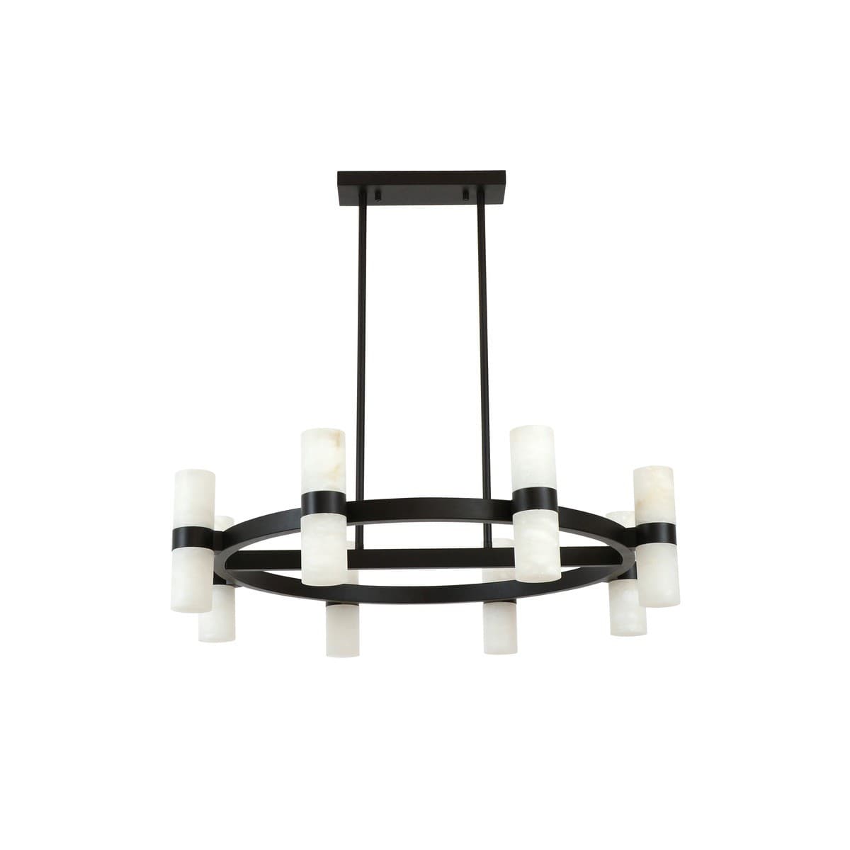 Made by Mayfair Luella 16 Light Pendant in Black with Spanish Alabaster-img-1