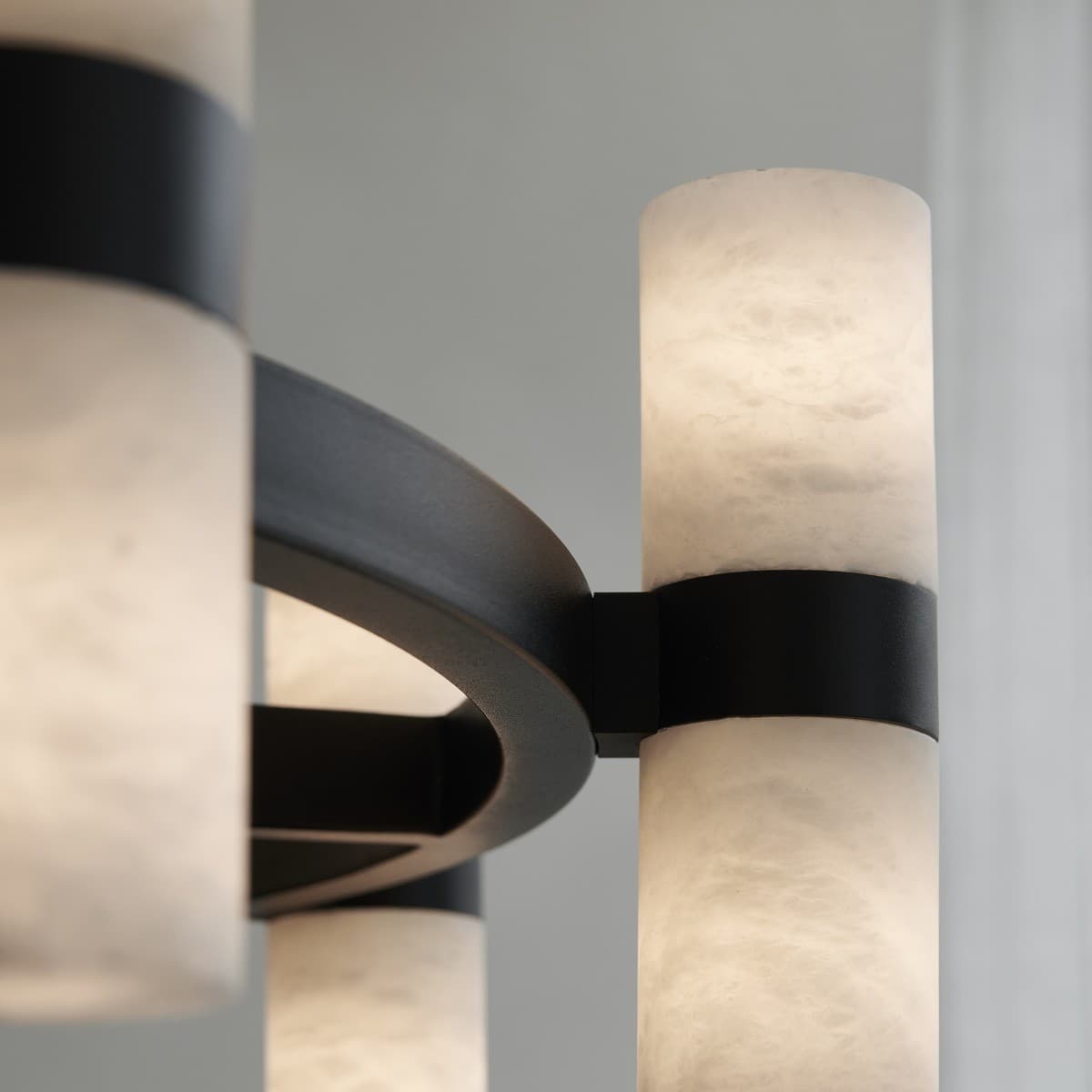 Made by Mayfair Luella 16 Light Pendant in Black with Spanish Alabaster-img-3