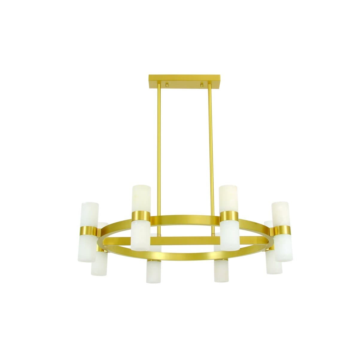 Made by Mayfair Luella 16 Light Pendant in Solid Brass with Spanish Alabaster-img-1