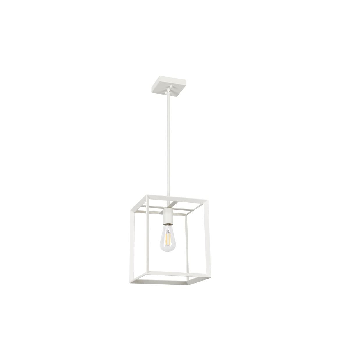 North 1 Light Small Pendant in Matte White