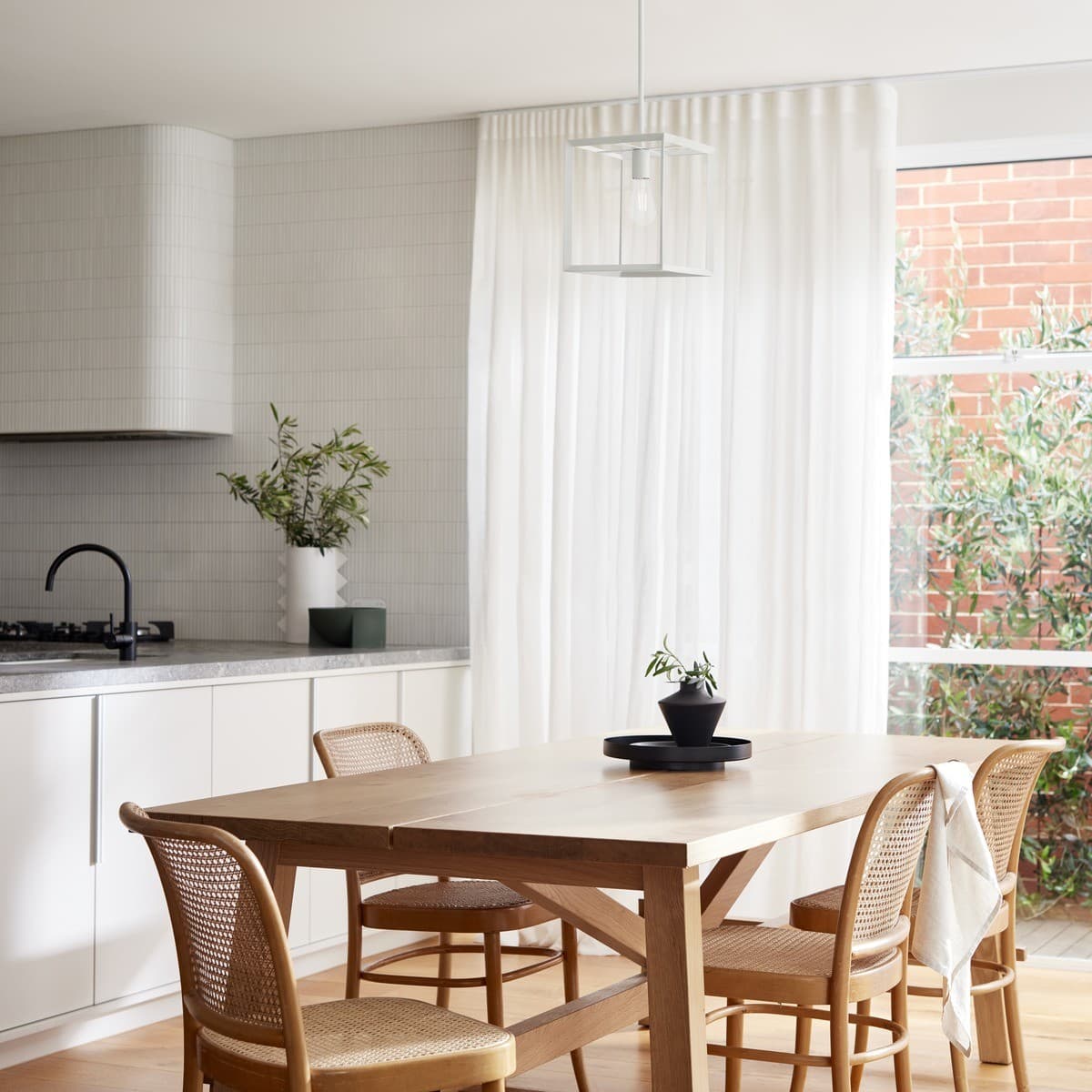 North 1 Light Small Pendant in Matte White