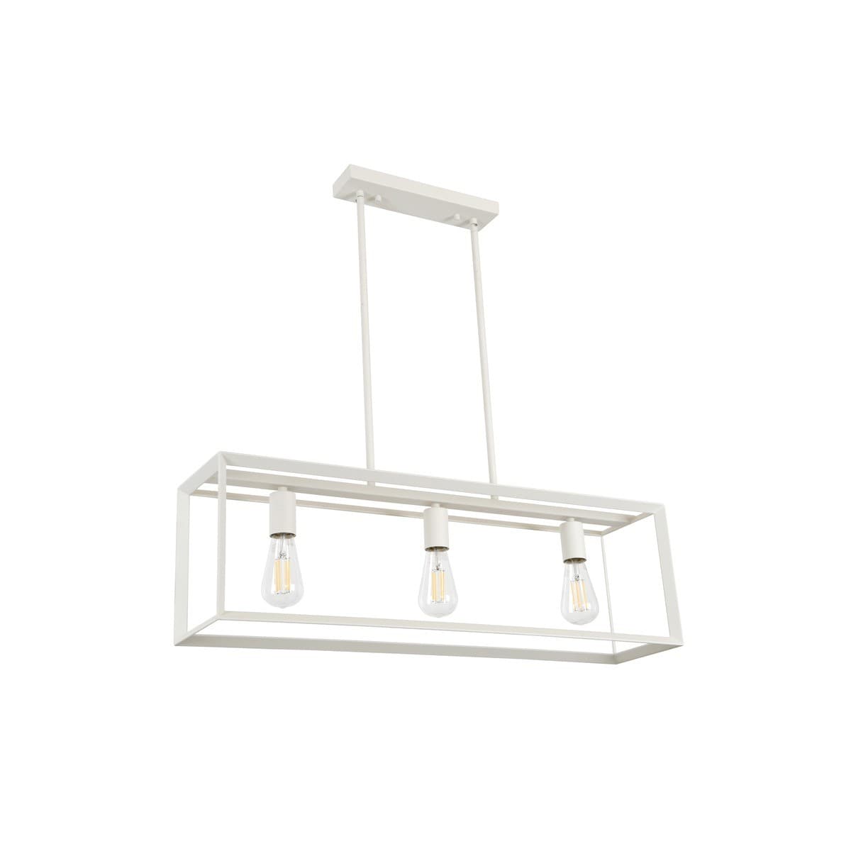 North 3 Light Pendant in Matte White