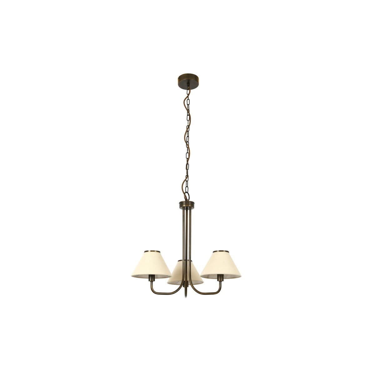 Alana 3 Light Pendant in Bronze with Natural Linen Shade-img-1
