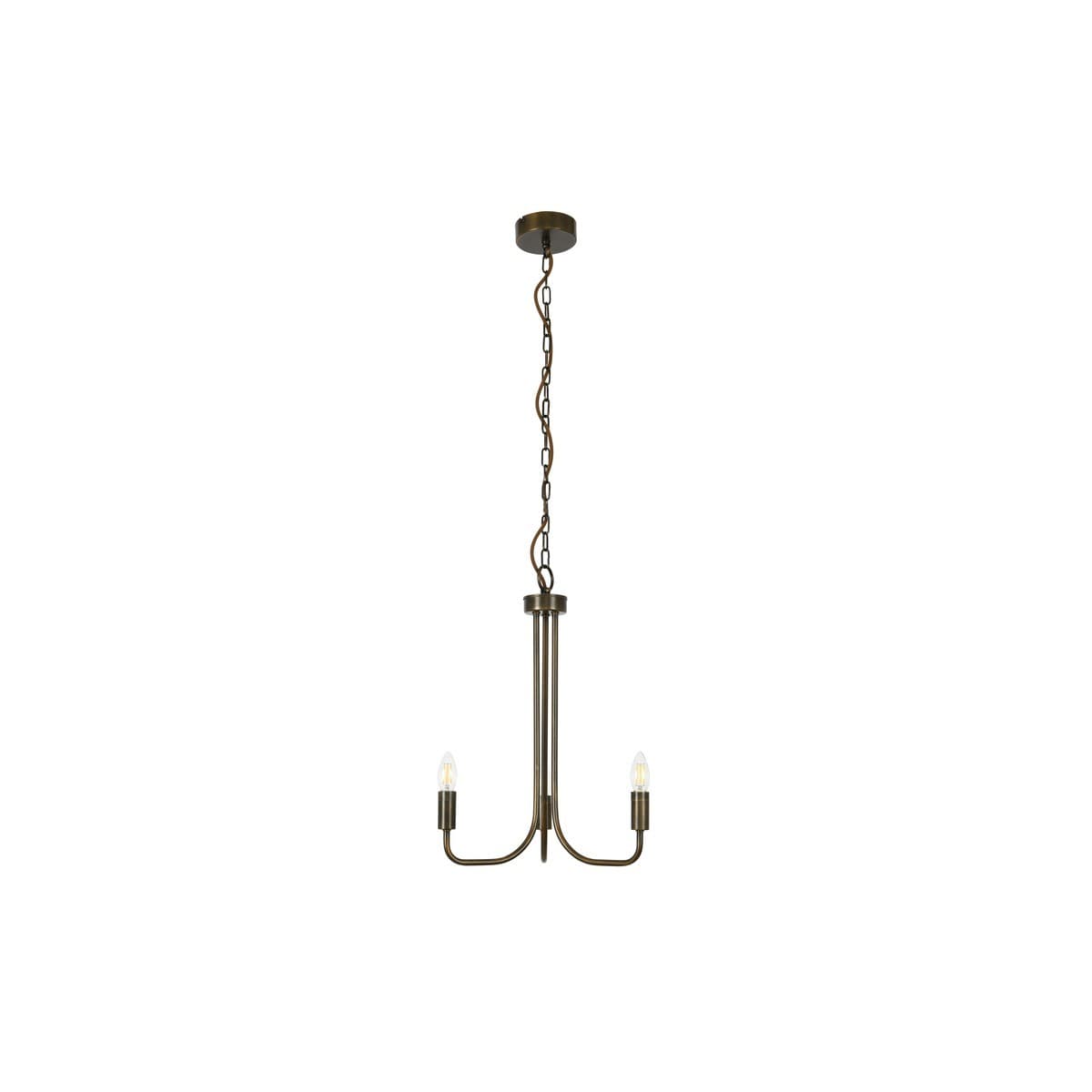 Alana 3 Light Pendant in Bronze with Natural Linen Shade-img-2