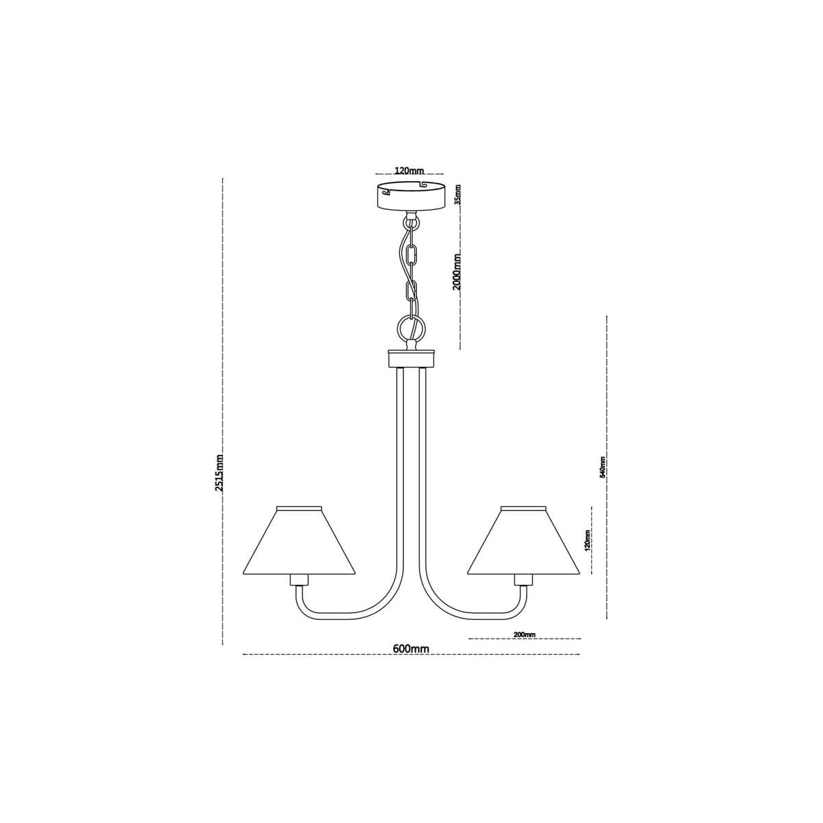 Alana 3 Light Pendant in Bronze with Natural Linen Shade-img-3