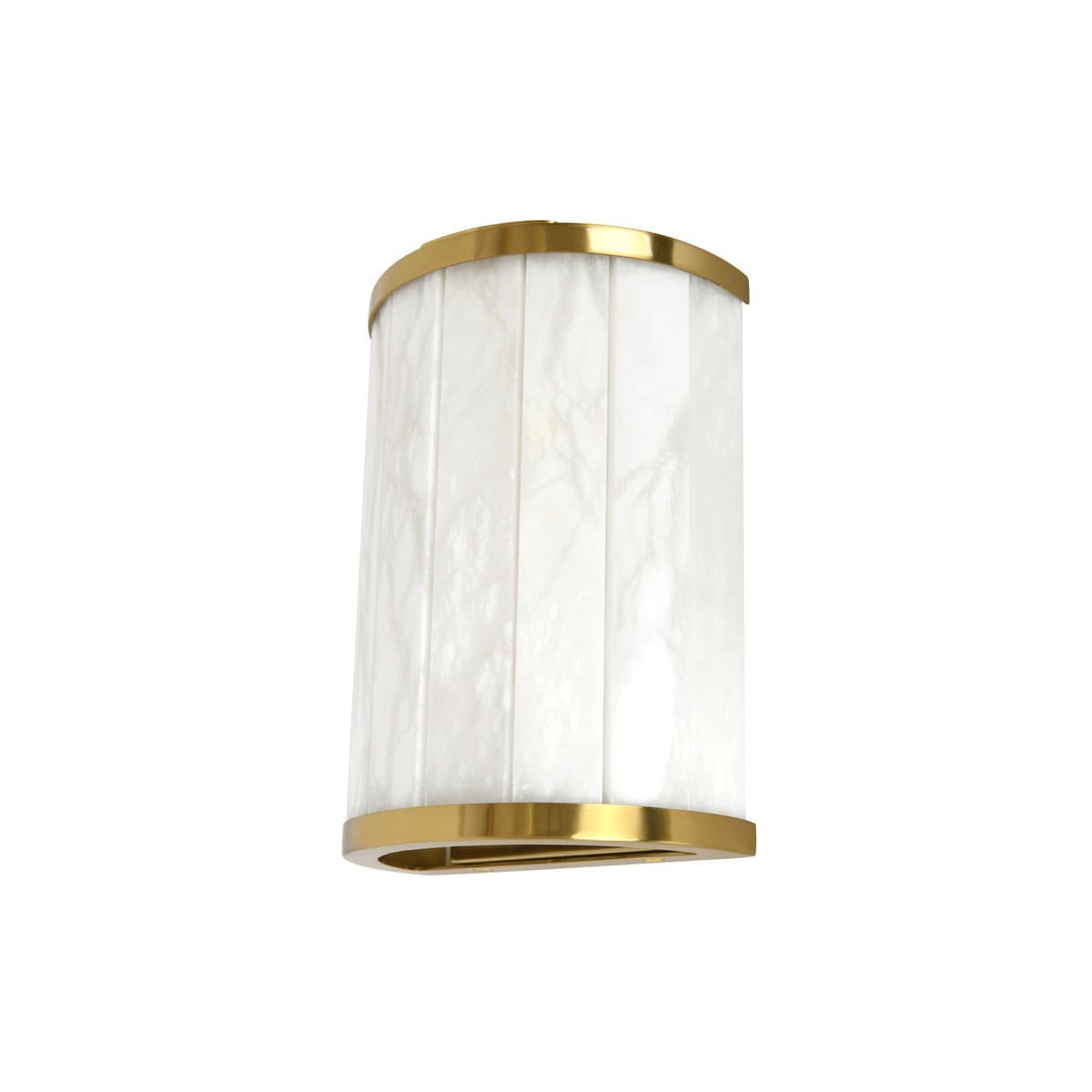 Made by Mayfair Ariana 1 Light Wall Bracket in Aged Brass with Spanish Alabaster-img-1