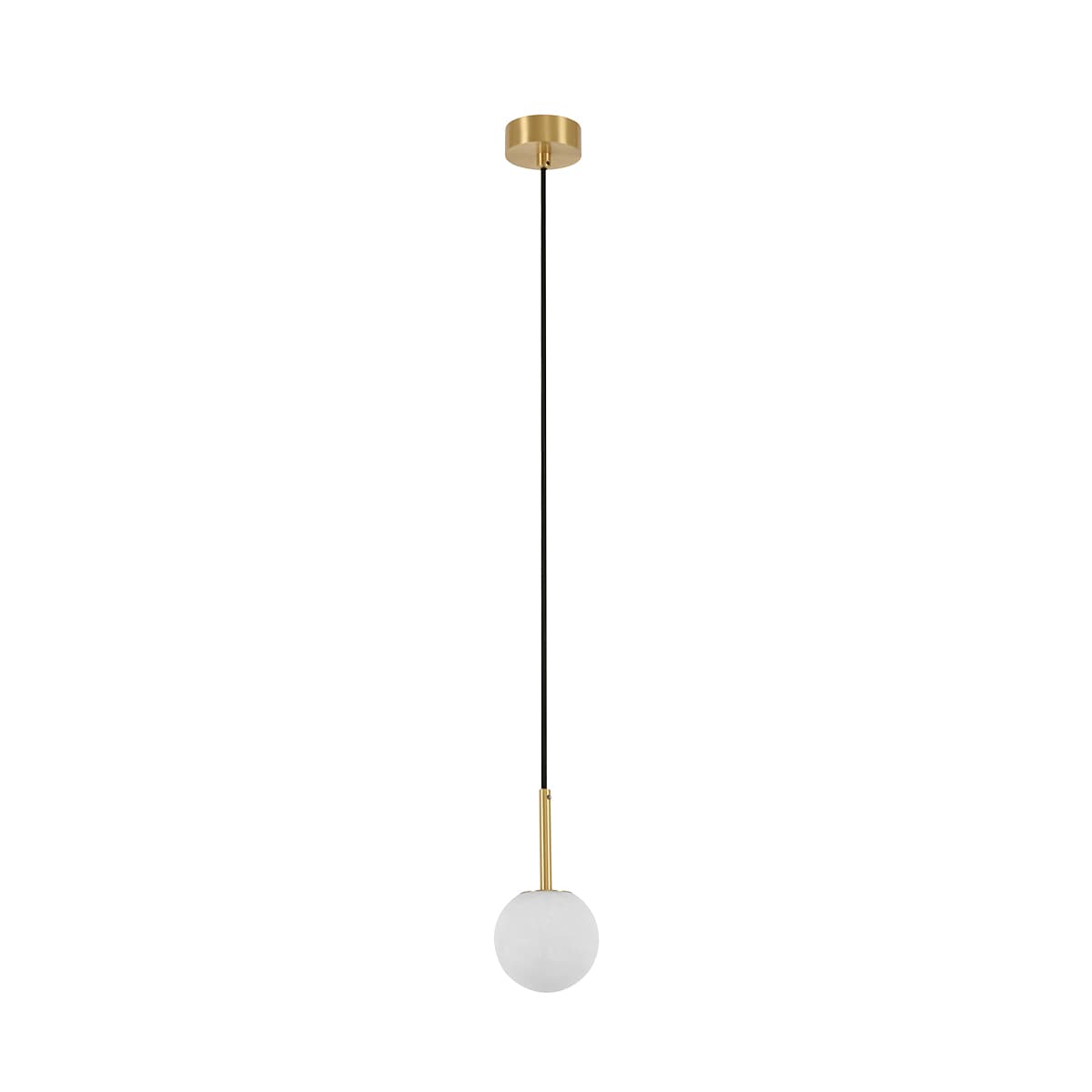 Made By Mayfair Lucent 1 Light 100mm Pendant in Solid Brass with Spanish Alabaster-img-1