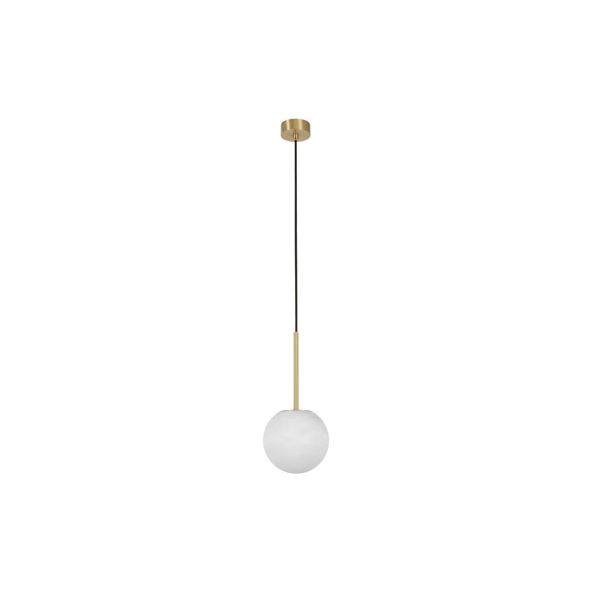 Made By Mayfair Lucent 1 Light 160mm Pendant in Solid Brass with Spanish Alabaster-img-1