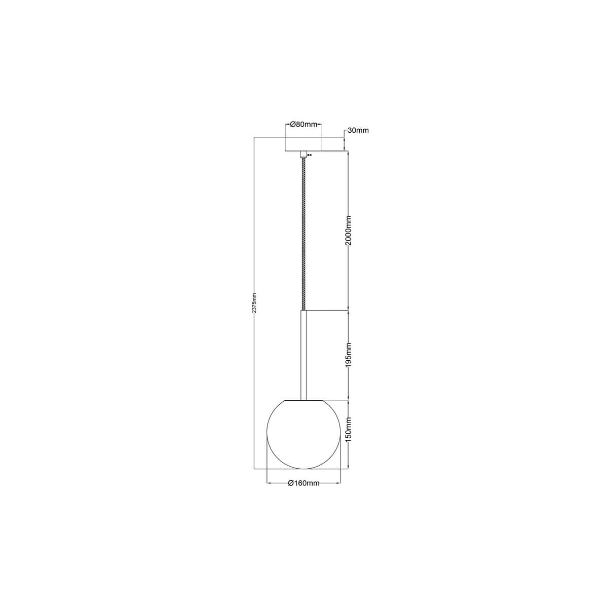 Made By Mayfair Lucent 1 Light 160mm Pendant in Solid Brass with Spanish Alabaster-img-2