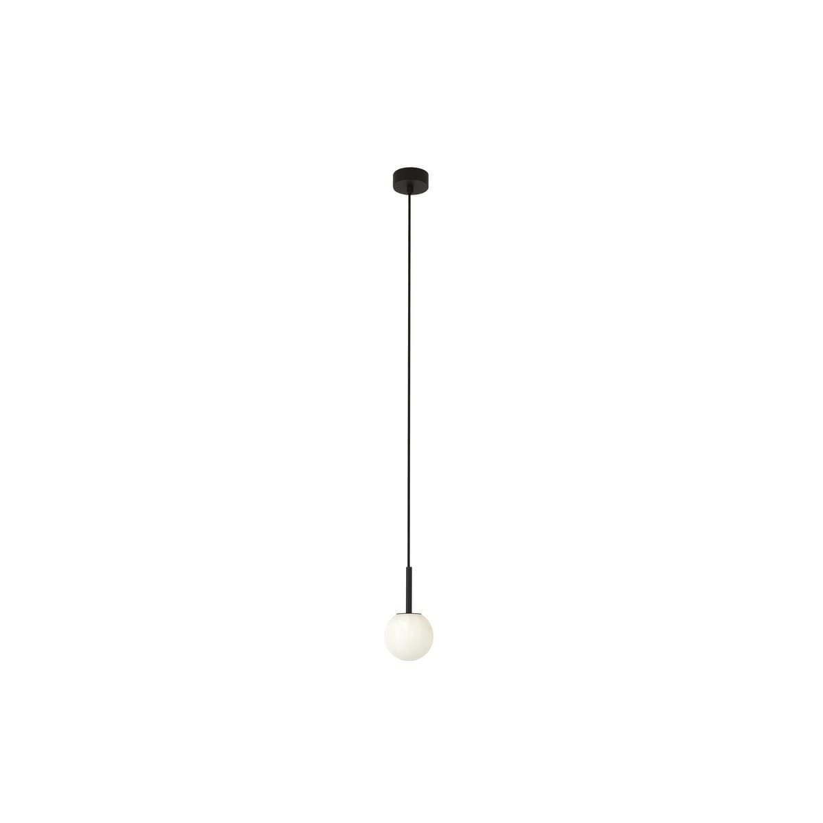 Made By Mayfair Lucent 1 Light 100mm Pendant in Matte Black with Spanish Alabaster-img-1