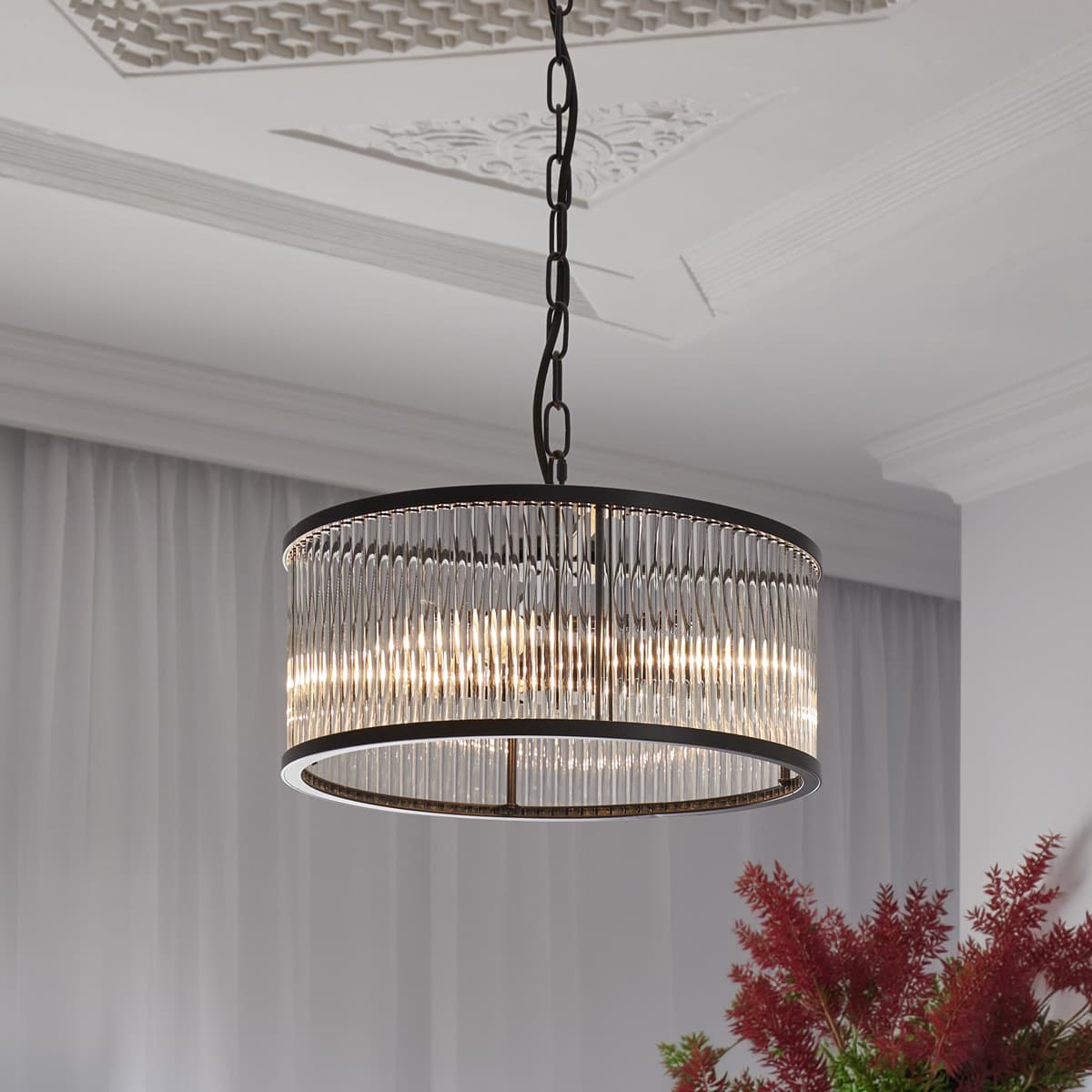 Corbelle 4 Light Pendant in Antique Black-img-3