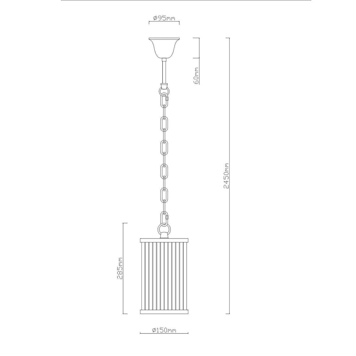 Corbelle 1 Light Pendant in Antique Brass