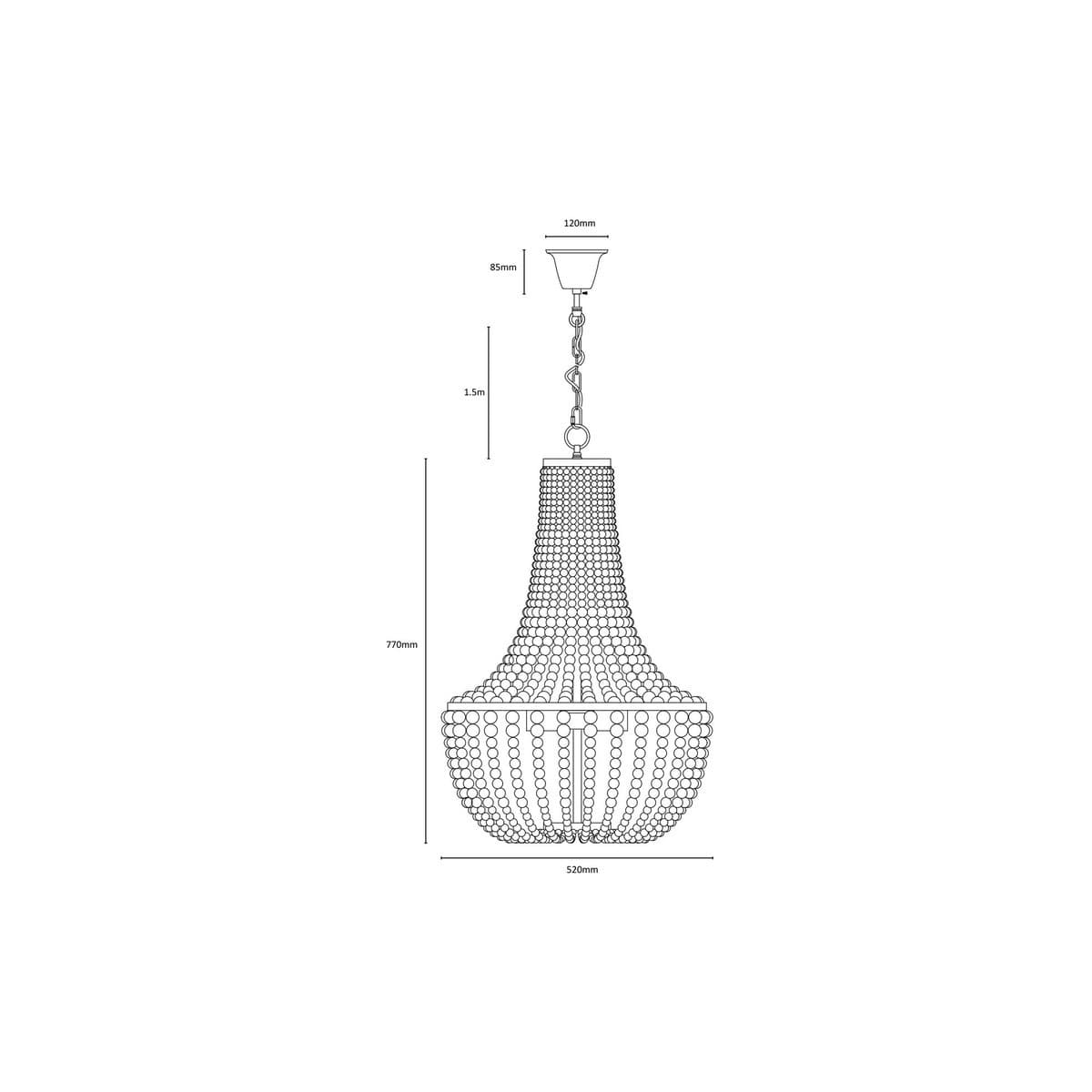 Koralky 3 Light Pendant in French Grey-img-2