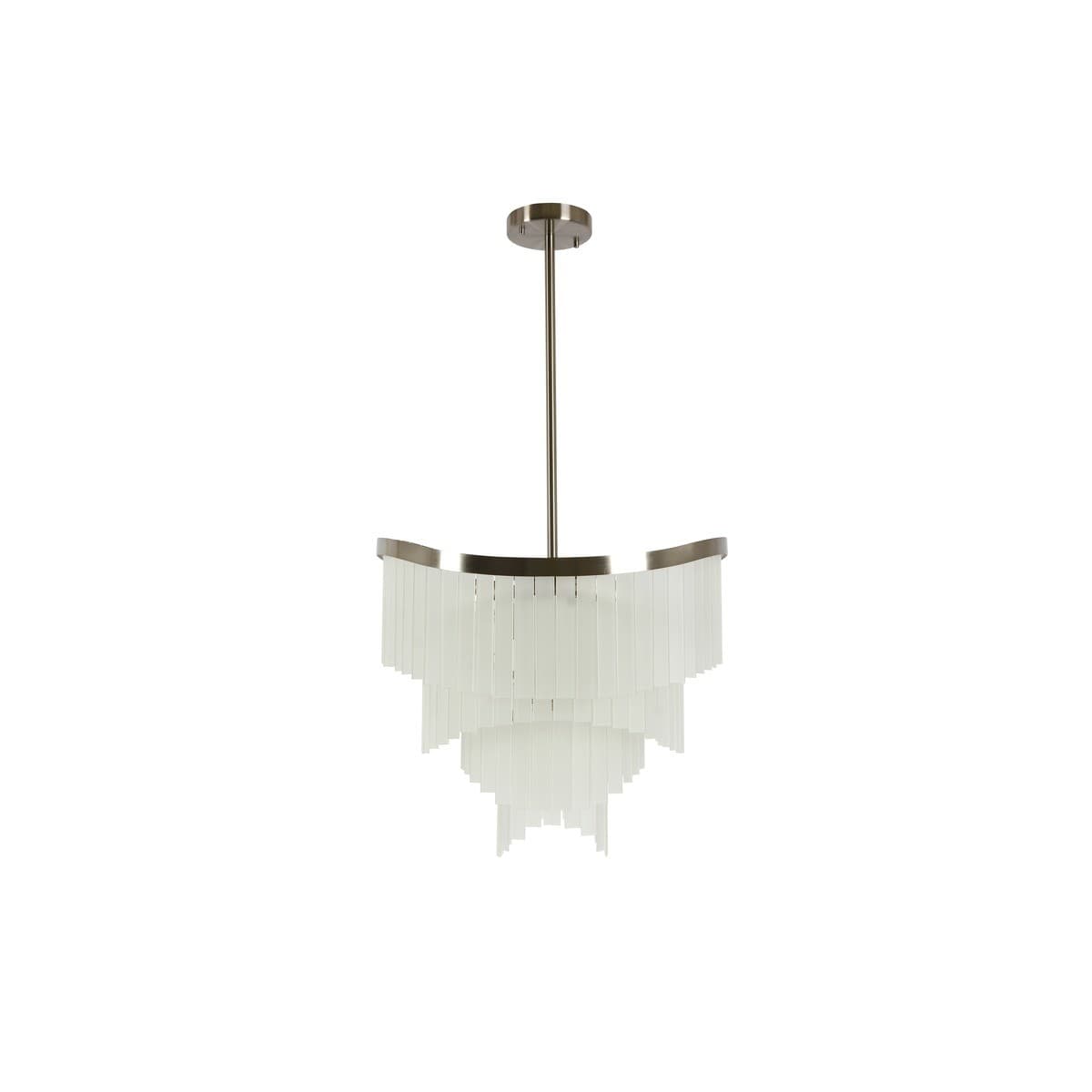Blanche 13 Light 600mm Pendant in Brushed Chrome with Frosted Glass Panes-img-1