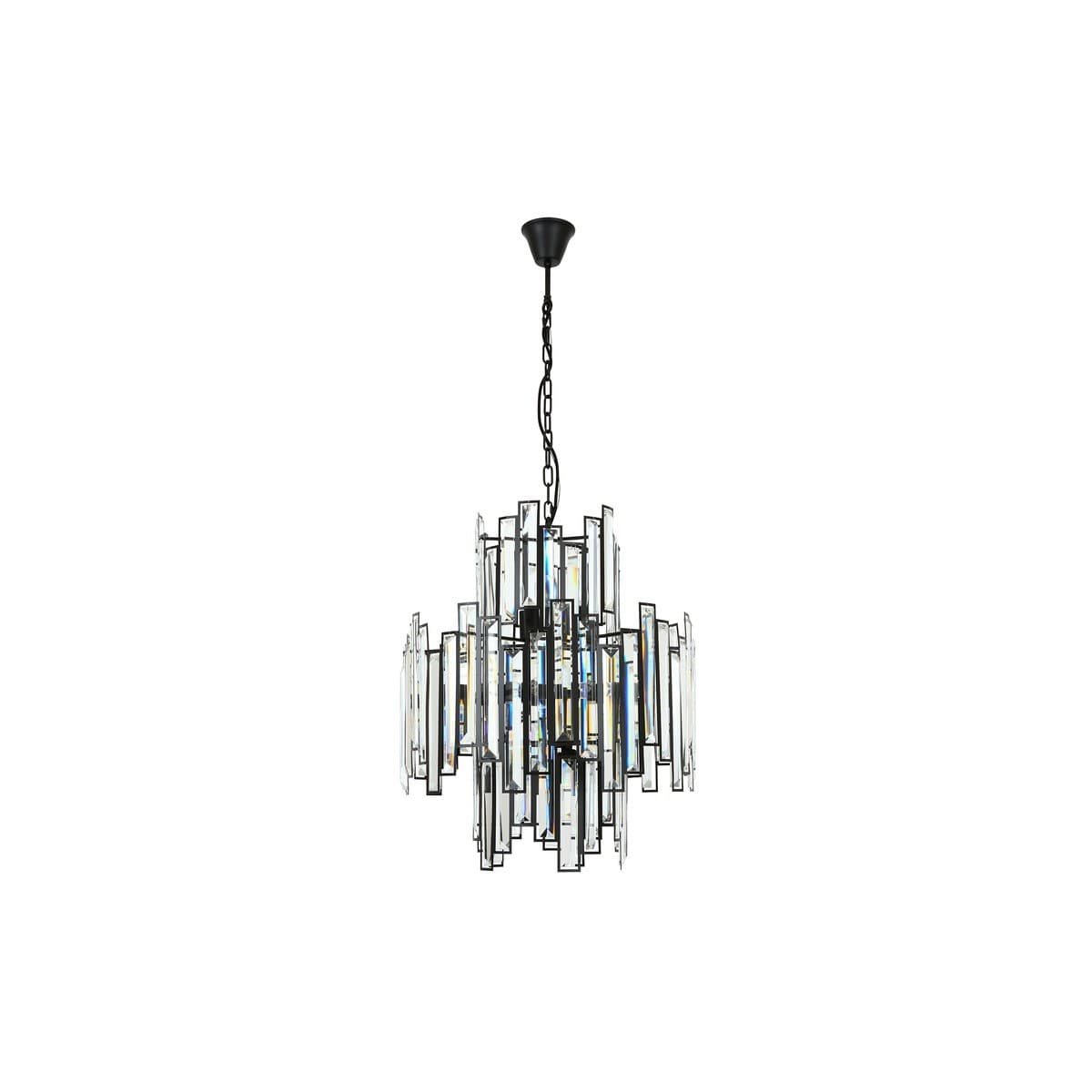 Empire 12 Light Crystal Chandelier in Black-img-1