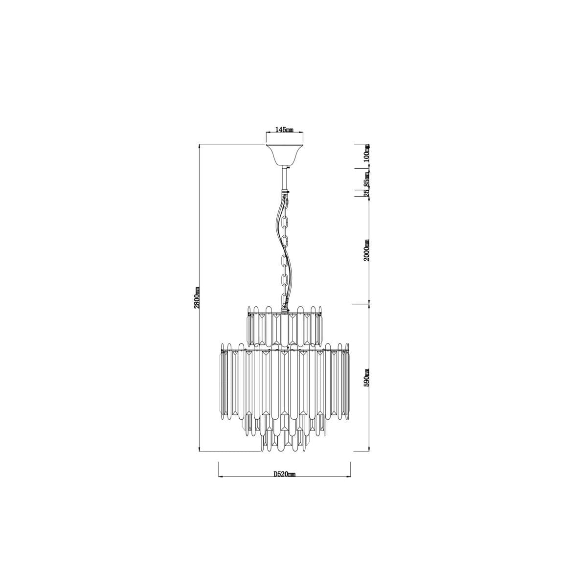 Muse 9 Light Chandelier or Close-To-Ceiling Fitting in Polished Nickel with Smoke Glass-img-2