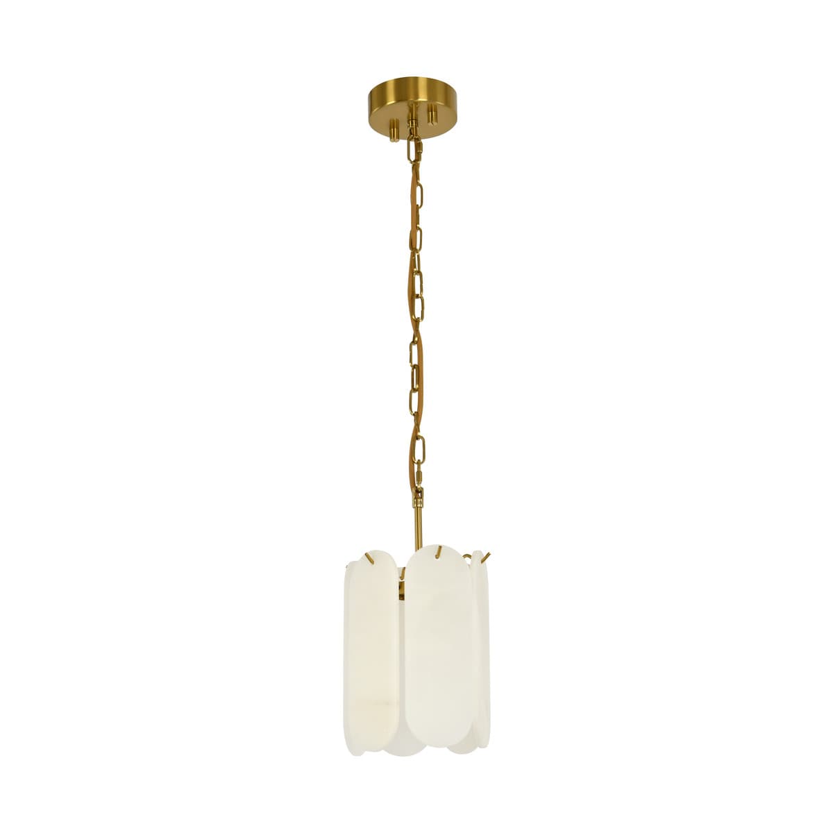 Made by Mayfair Vinci Pendant in Aged Brass with Spanish Alabaster-img-1
