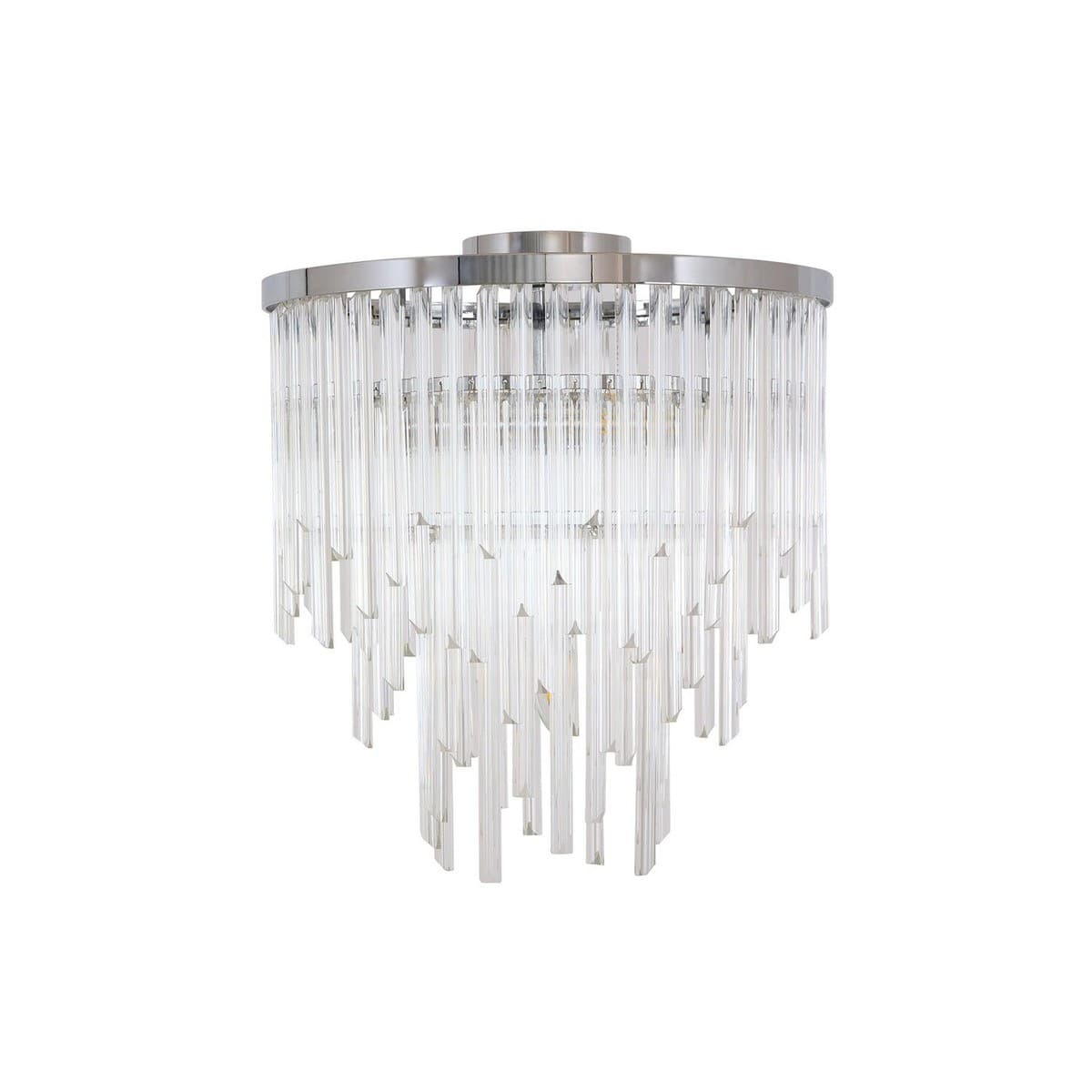 Monsoon 4 Light Medium Chandelier Pendant or Close-To-Ceiling Fitting in Polished Chrome with Clear Glass-img-2
