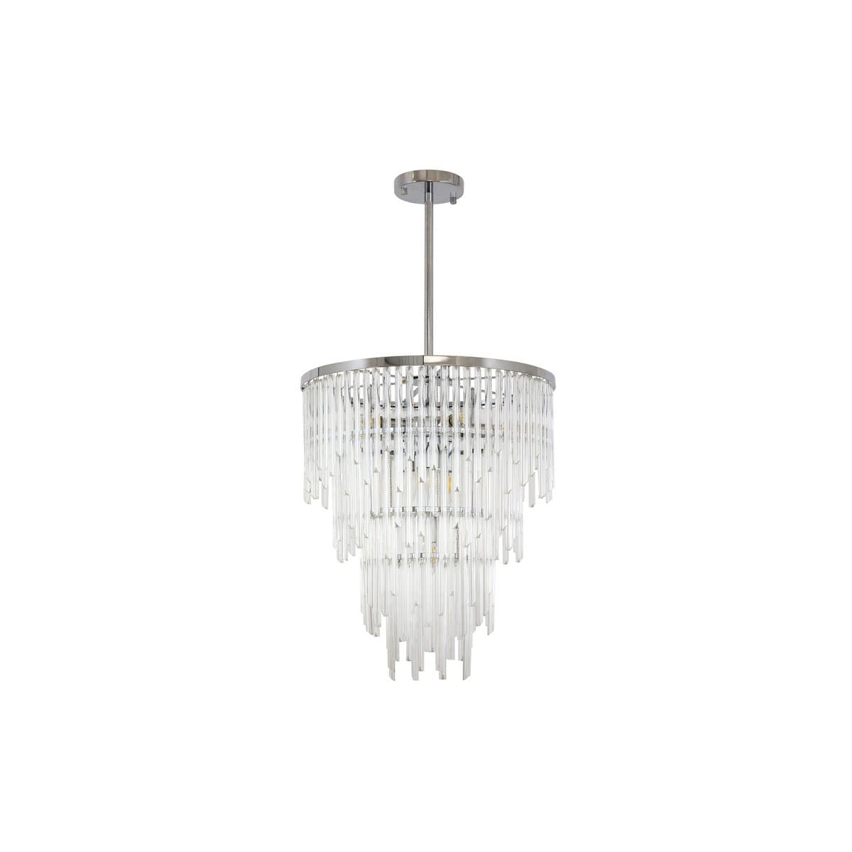 Monsoon 9 Light Large Chandelier Pendant or Close-To-Ceiling Fitting in Polished Chrome with Clear Glass-img-1