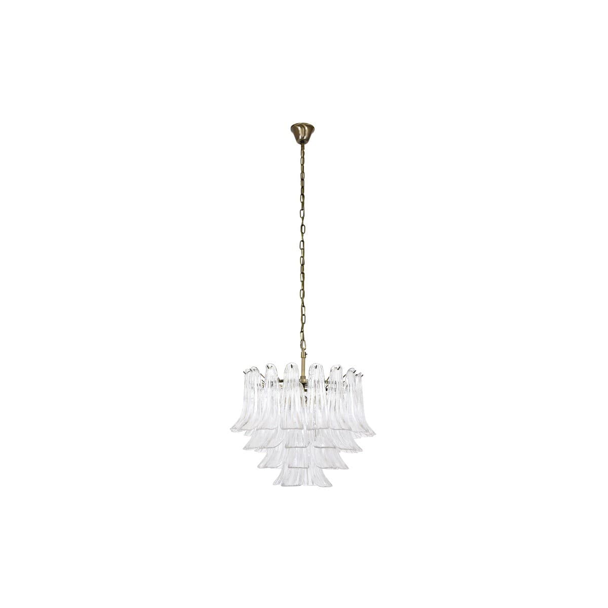 Aspen 5 Light Pendant or Close-To-Ceiling Fitting in Antique Brass with Clear Glass-img-1
