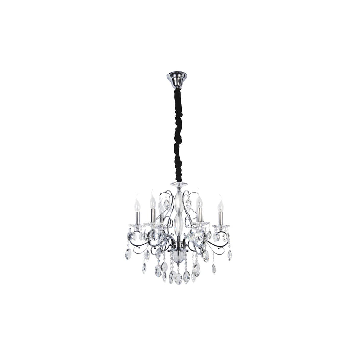 Madeleine 6 Light Egyptian Crystal Chandelier in Chrome-img-1