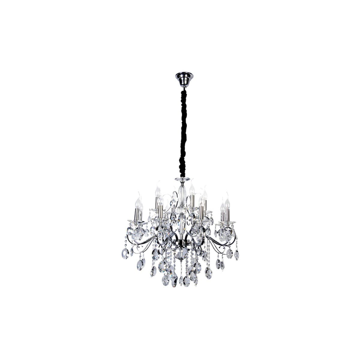 Madeleine 12 Light Egyptian Crystal Chandelier in Chrome-img-1