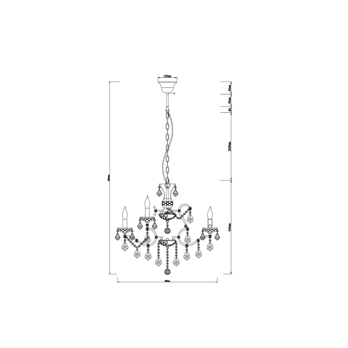 Winslow 12 Light Crystal Chandelier in Chrome-img-2