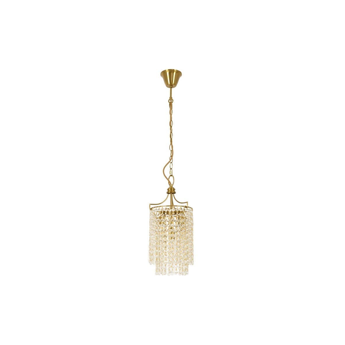 Sarita 3 Light Small Crystal Chandelier in Aged Brass-img-1