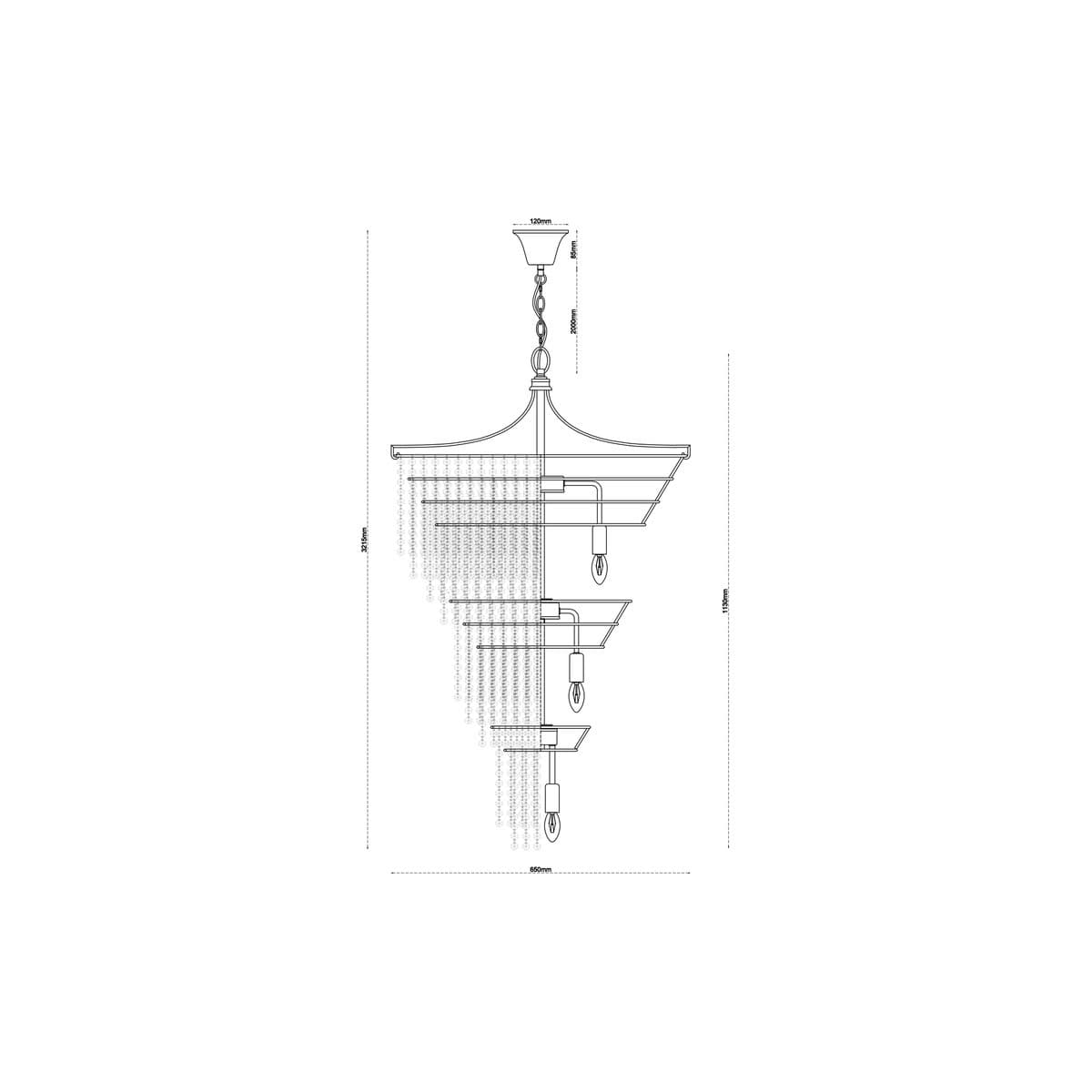 Sarita 17 Light Tall Crystal Chandelier in Polished Chrome-img-2