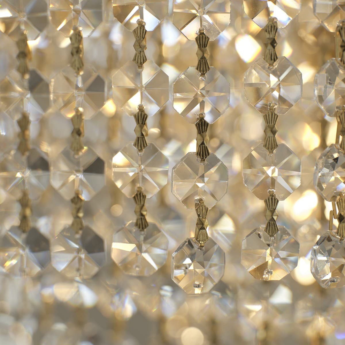 Sarita 10 Light Large Crystal Chandelier or Close-To-Ceiling Fitting in Aged Brass-img-4