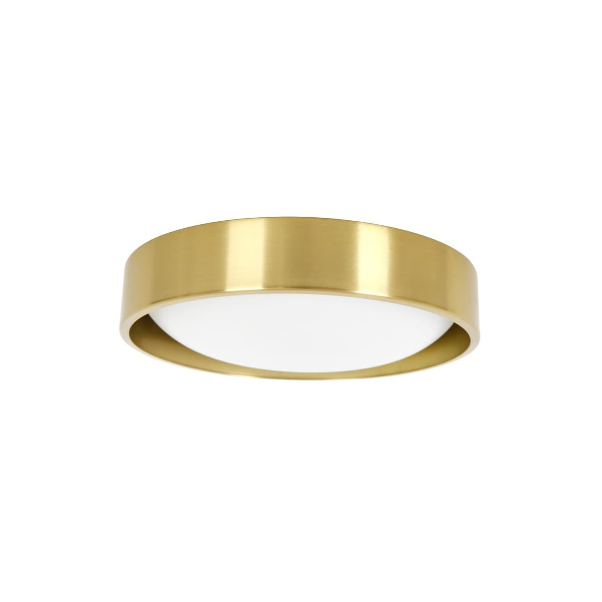 Uno 250mm 1 Light Flush Mount in Aged Brass-img-1