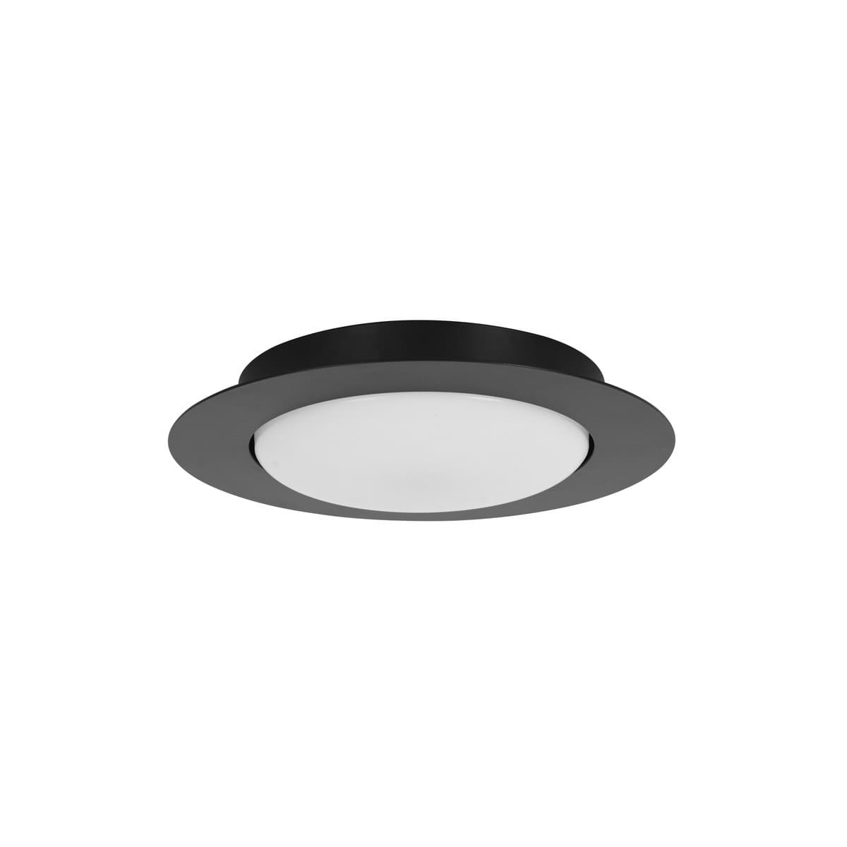 Stahl 300mm 1 Light Flush Mount in Black-img-1