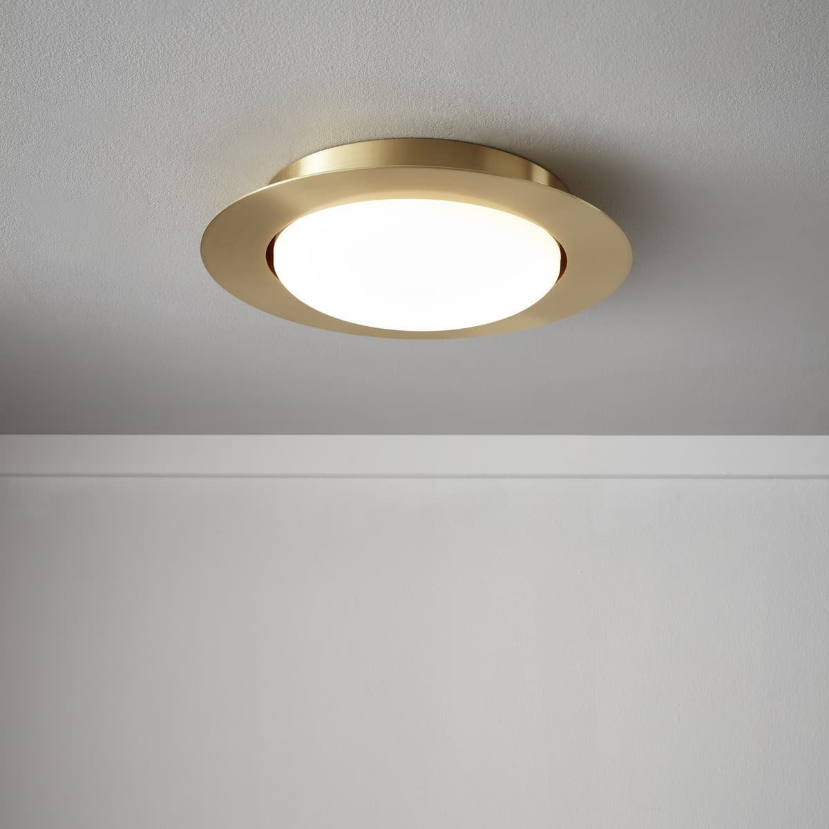 Stahl 300mm 1 Light Flush Mount in Brass-img-3