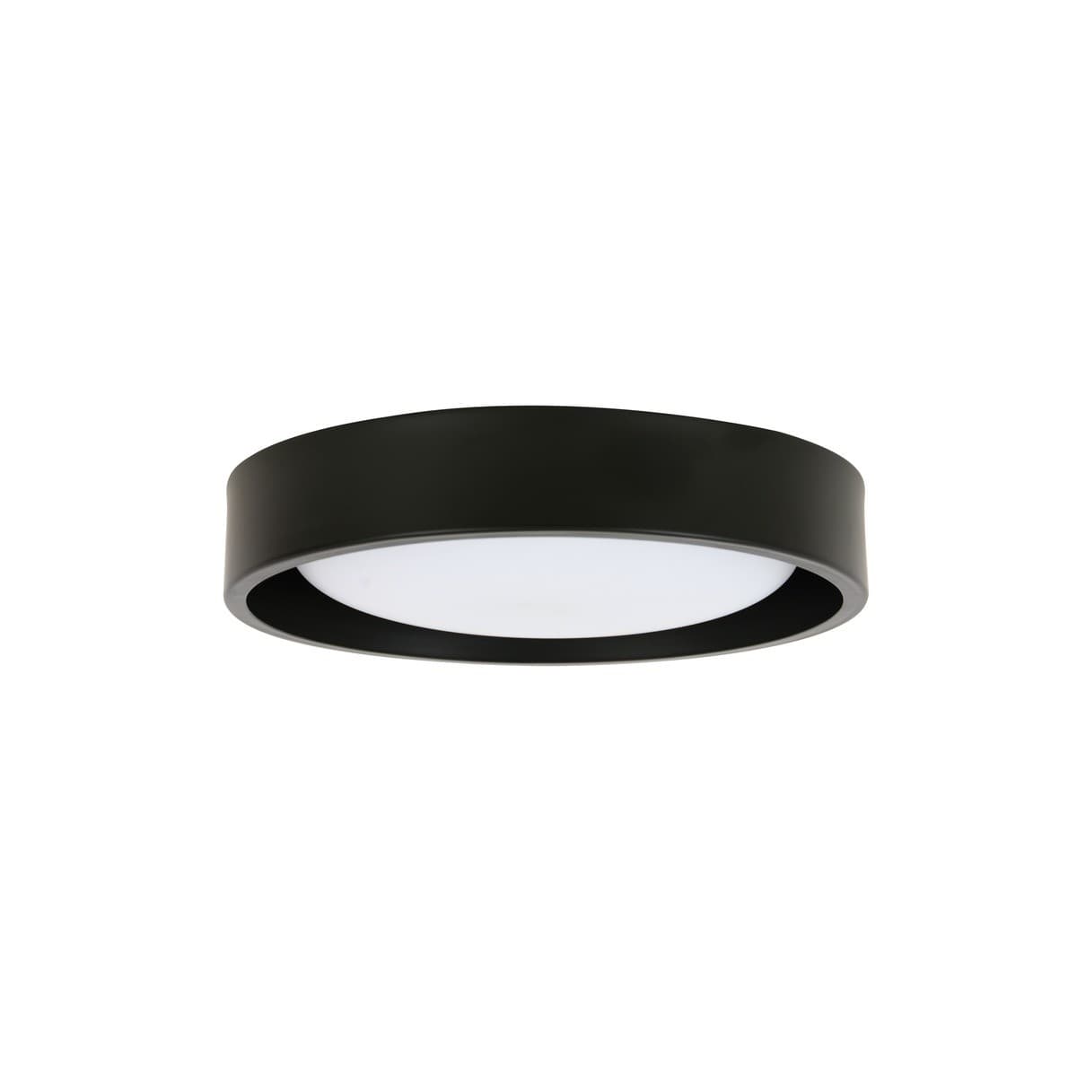 Uno 250mm 1 Light Flush Mount in Black-img-1