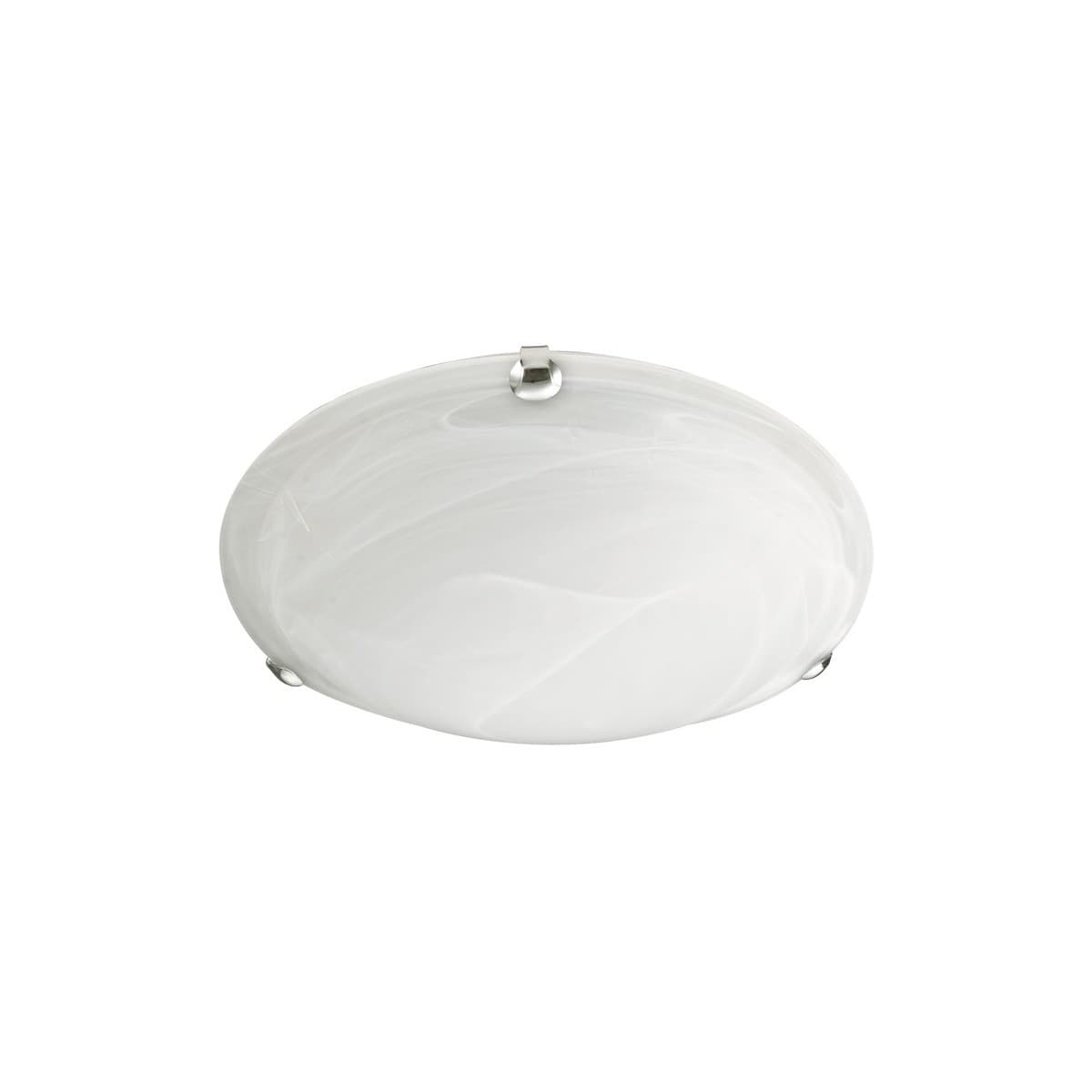 Project 30cm DIY Flush Mount in Brushed Chrome with Marbled Glass-img-1