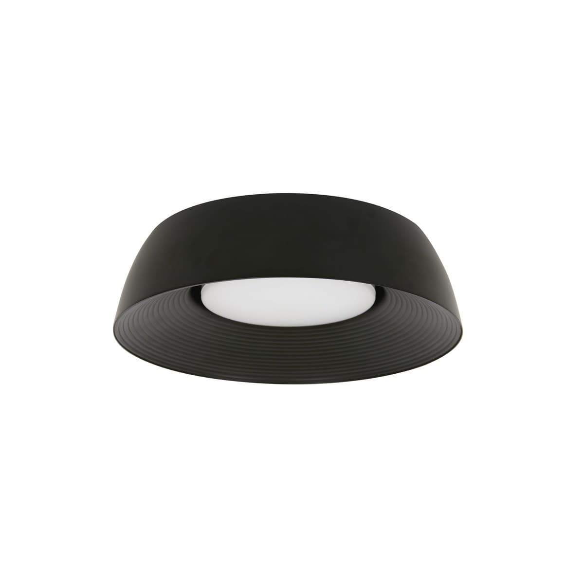 Domo 300mm 1 Light Flush Mount in Black