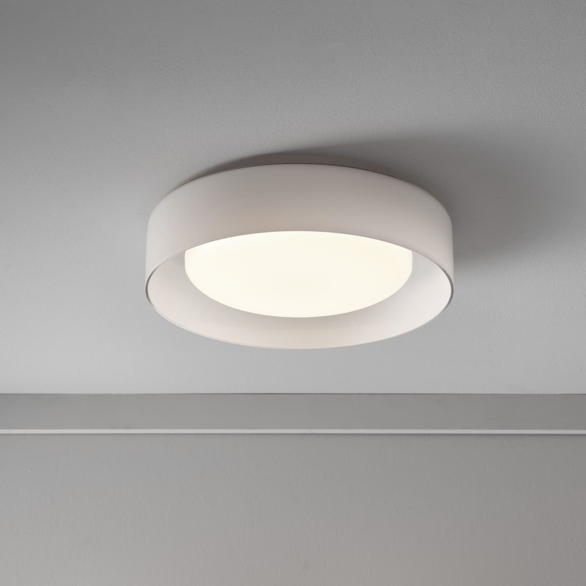 Uno 270mm 1 Light Flush Mount In Opal Glass-img-2