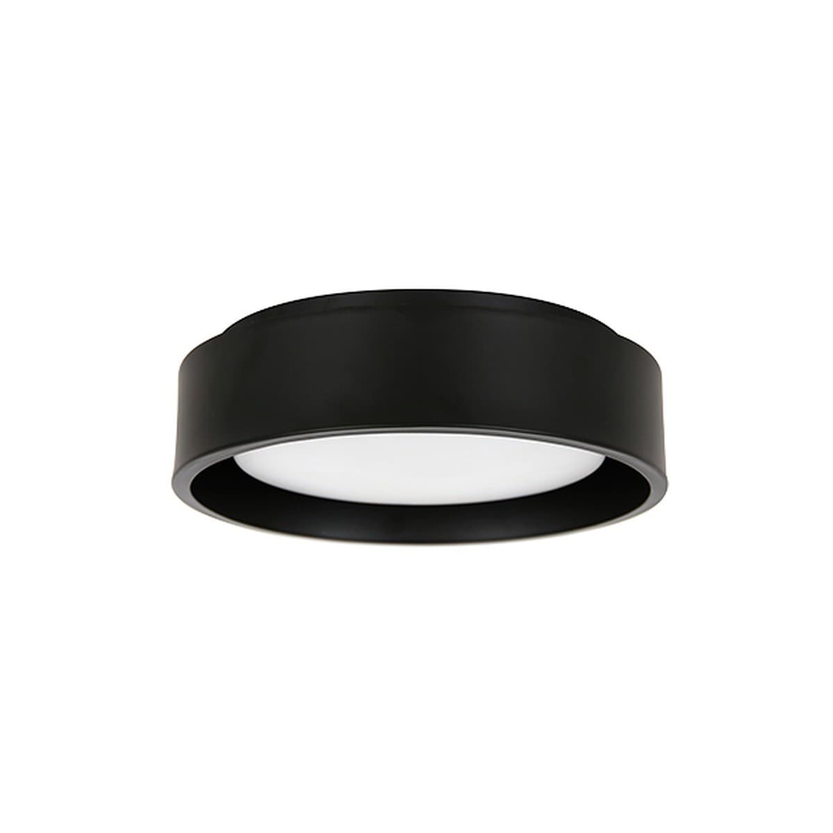 Uno 200mm 1 Light Flush Mount in Black-img-1