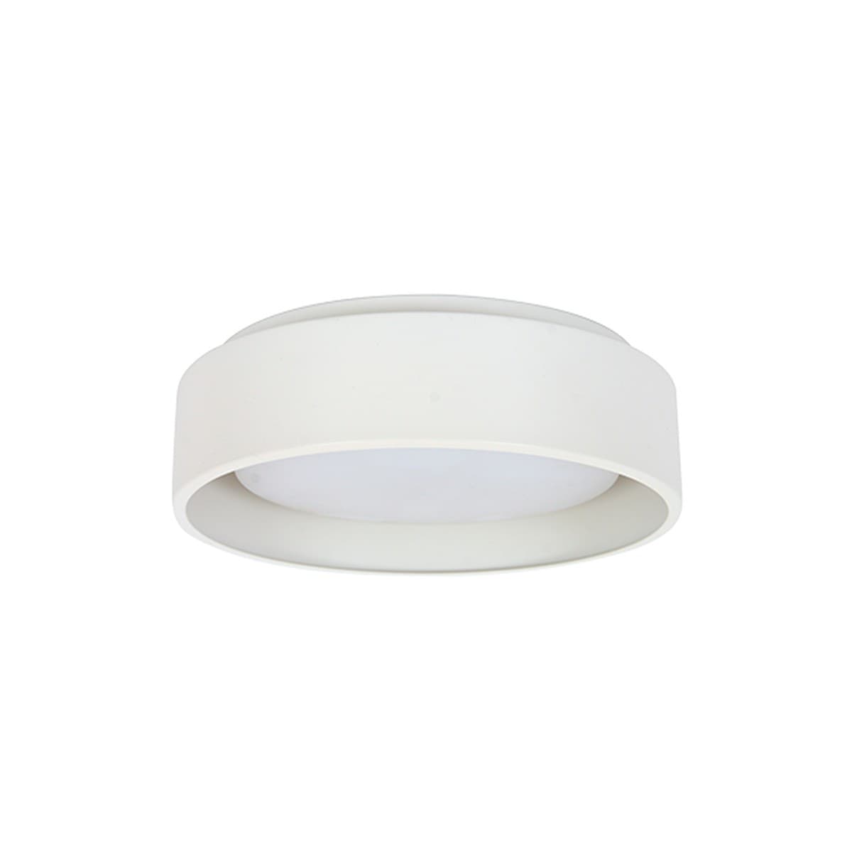 Uno 200mm 1 Light Flush Mount in White-img-1