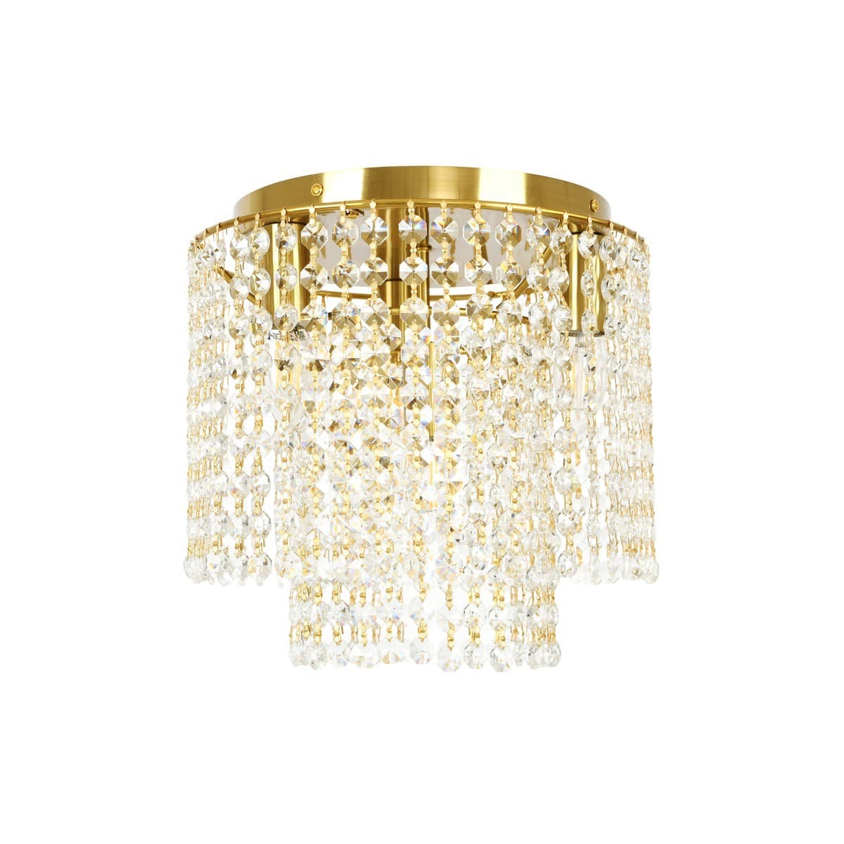 Sarita 300mm 4 Light Flush Mount in Aged Brass-img-1