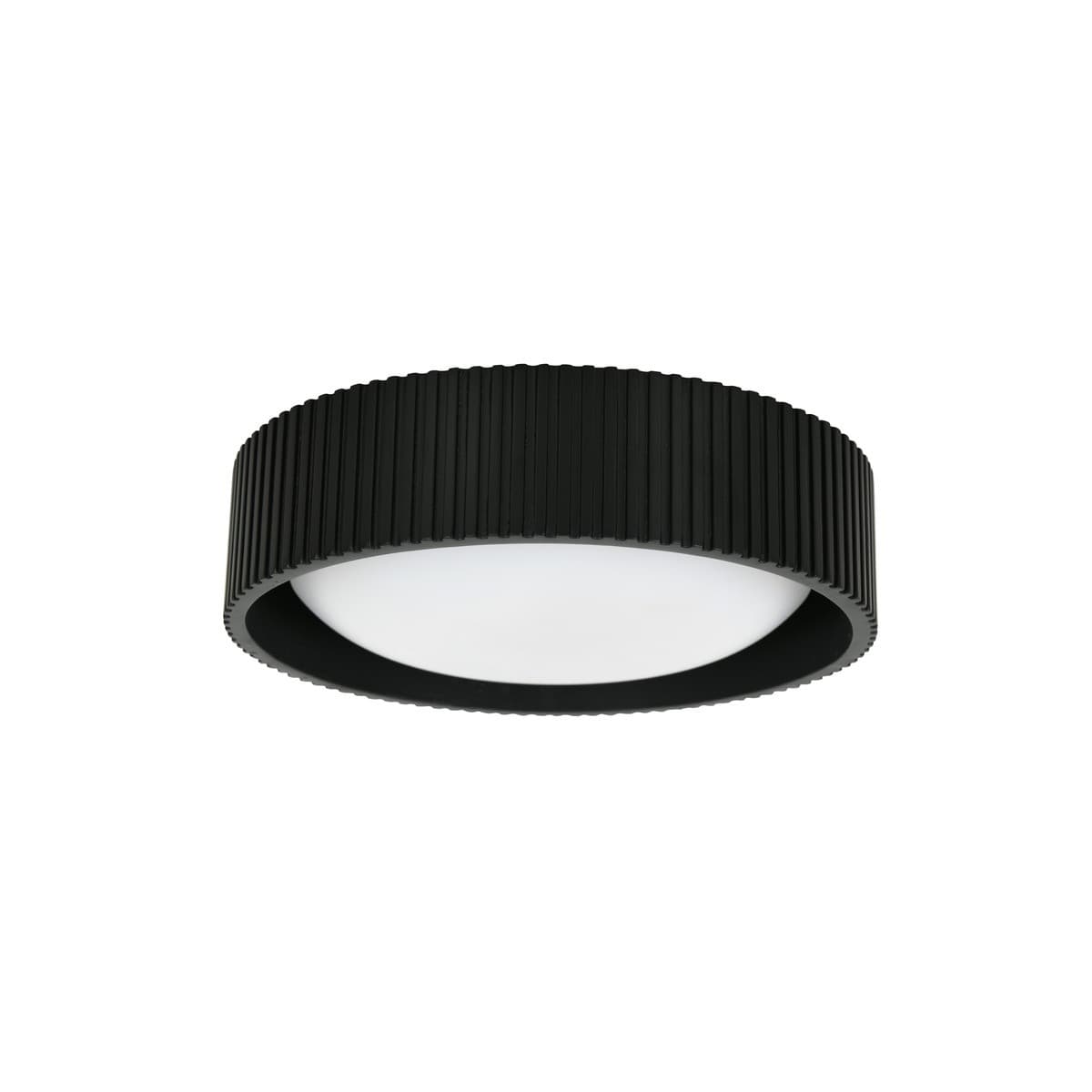 Cedar 270mm 1 Light Flush Mount in Black-img-1