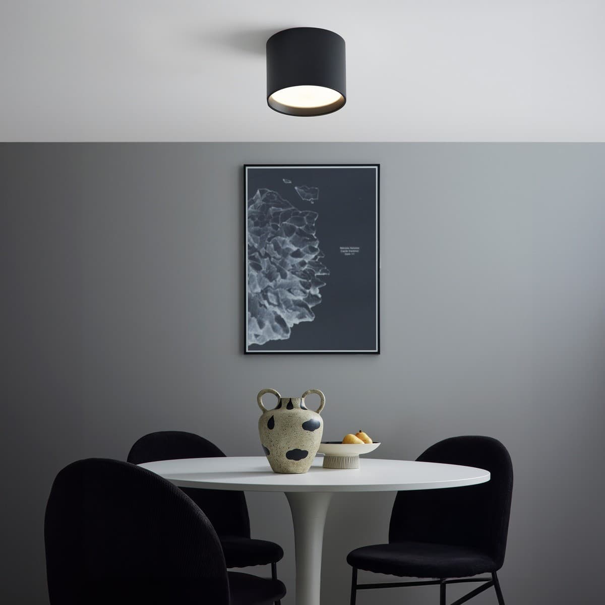 MFL Lunar 1 Light 175mm Flush Mount in Black
