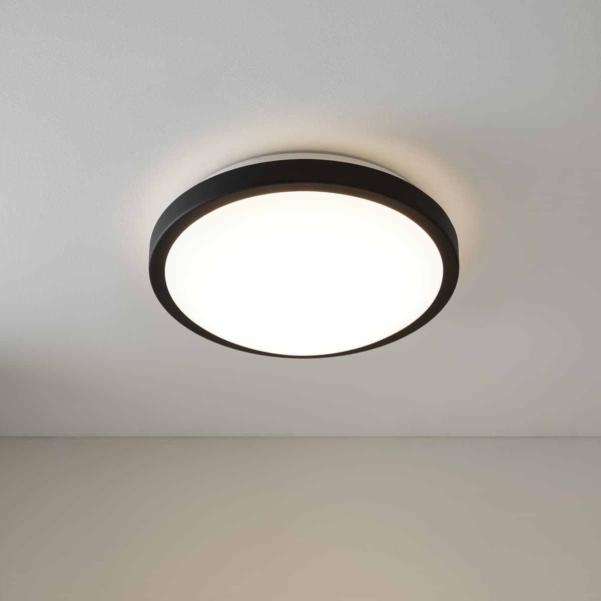 Cameo 300mm 1 Light Flush Mount in Matte Black