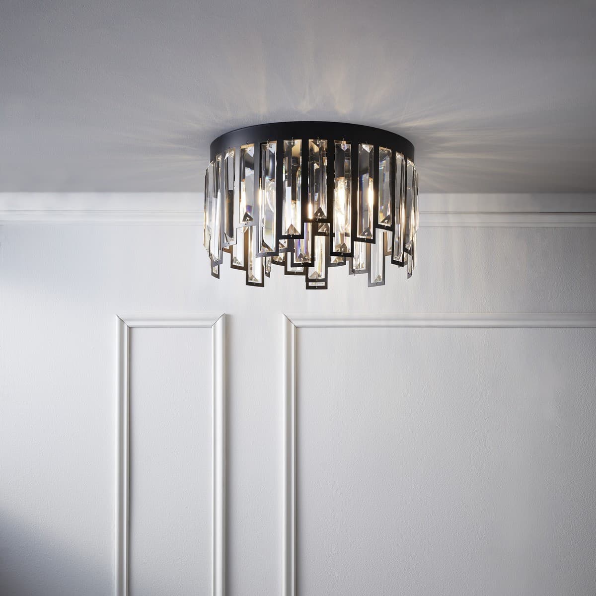 Empire 6 Light Flush Mount in Black-img-2
