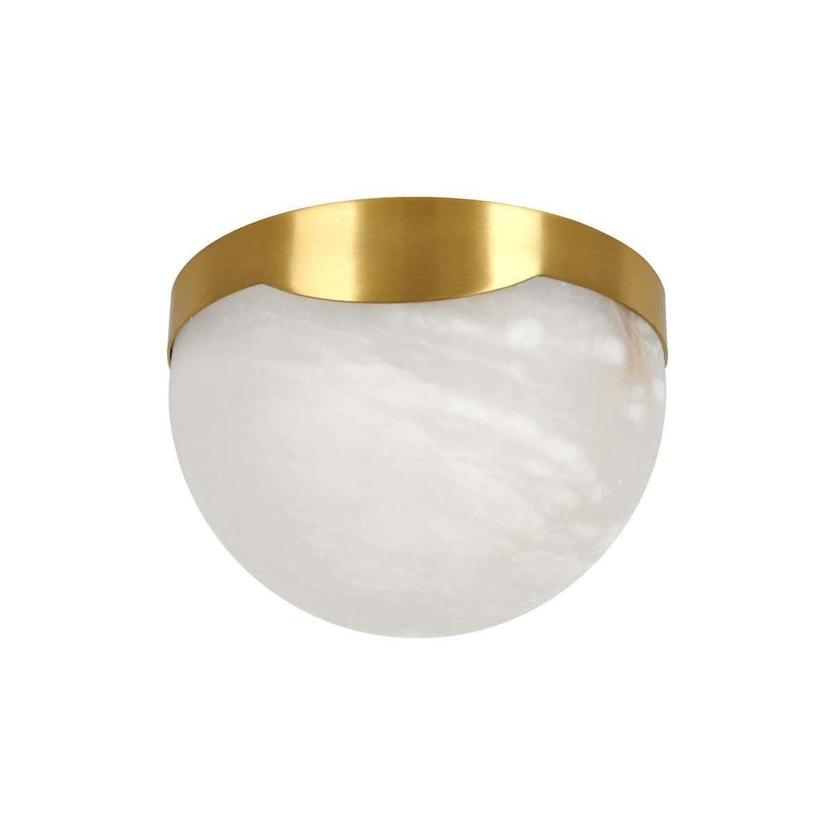 Made By Mayfair Lucent 200mm Flush Mount in Brass/Alabaster-img-1