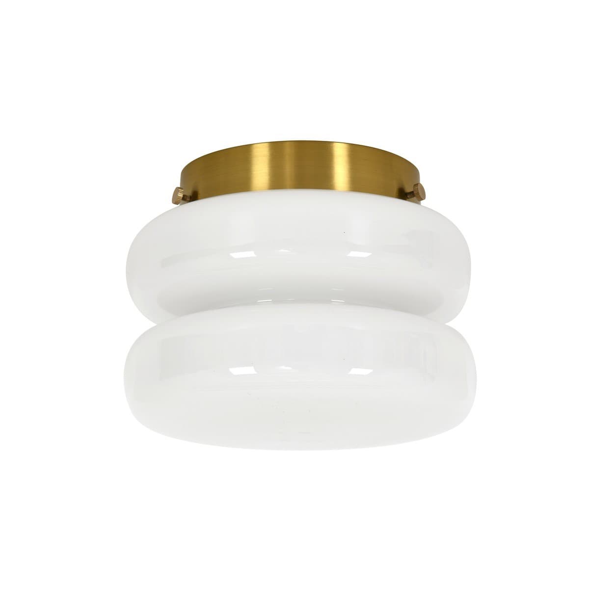 Cloud 1 Light Batten Fix in Brass with Gloss Opal Glass-img-1