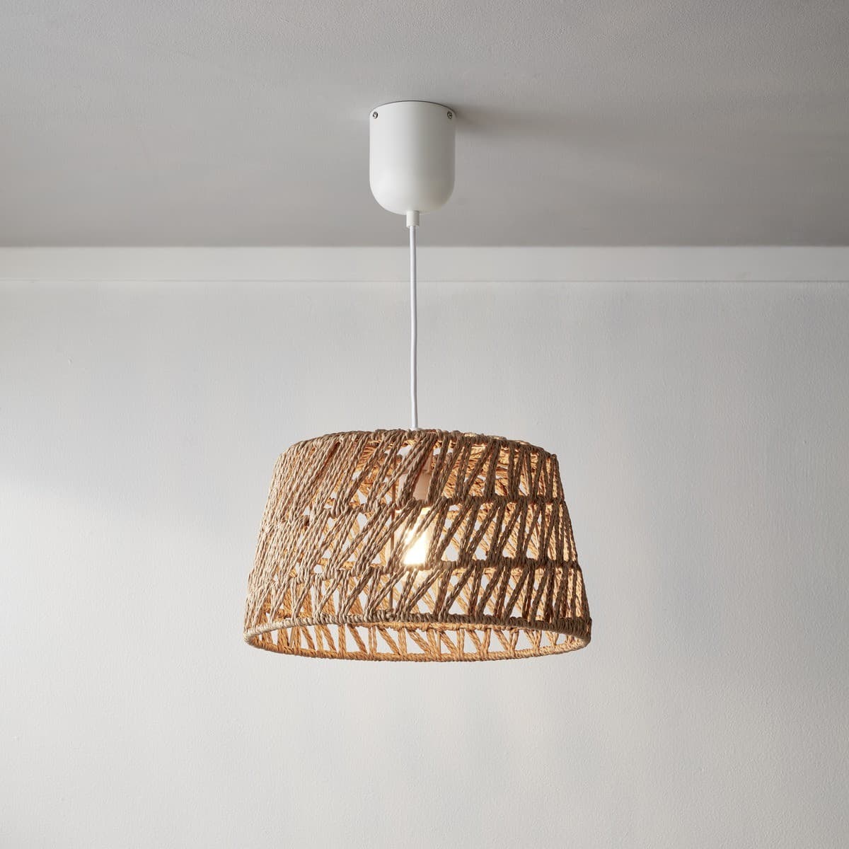 Byron 1 Light DIY Batten Fix in Natural Weave-img-2