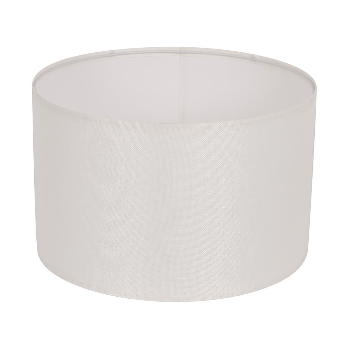 Sofia 400mm White Linen Drum Shade Fabric Only-img-1