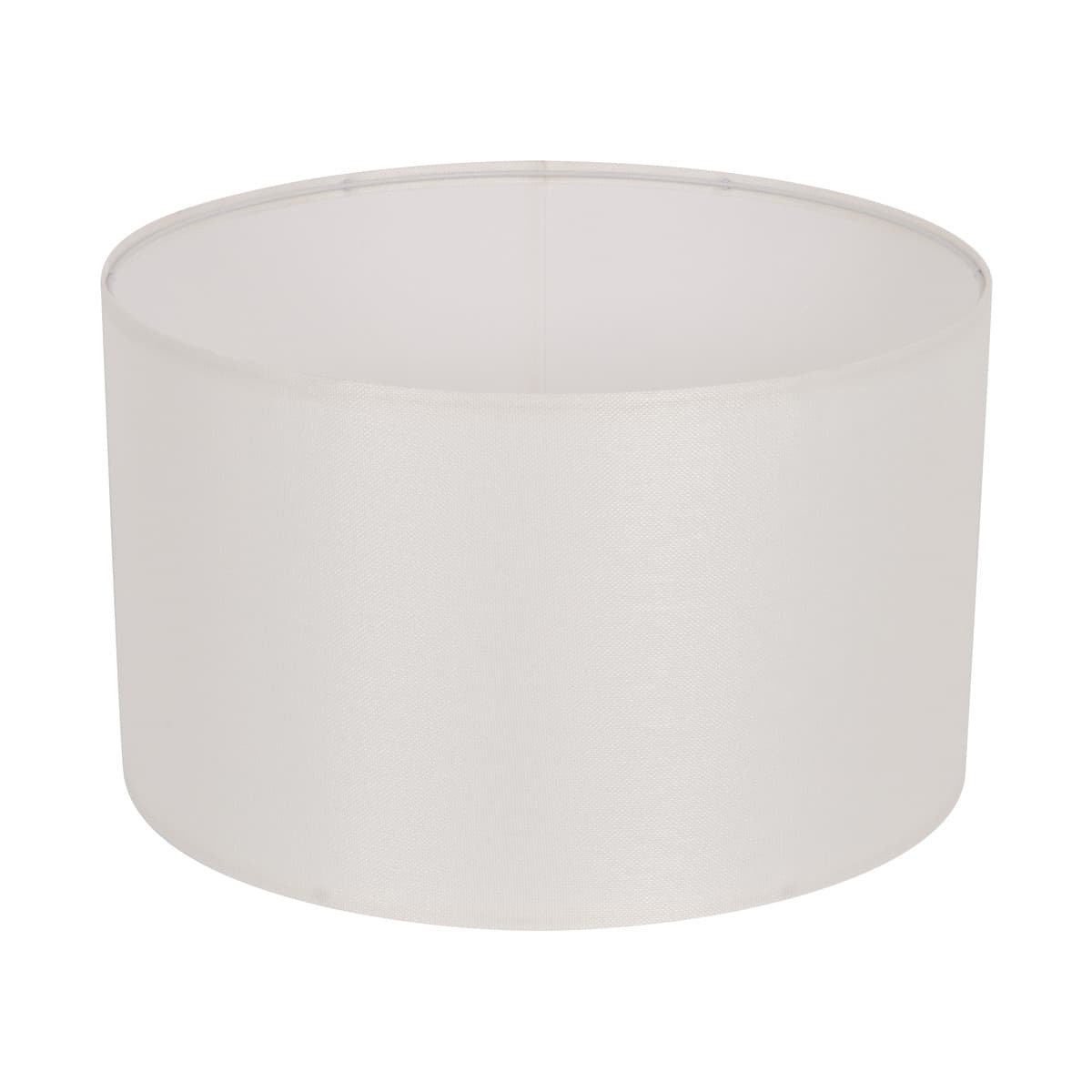 Sofia 500mm White Linen Drum Shade Fabric Only-img-1