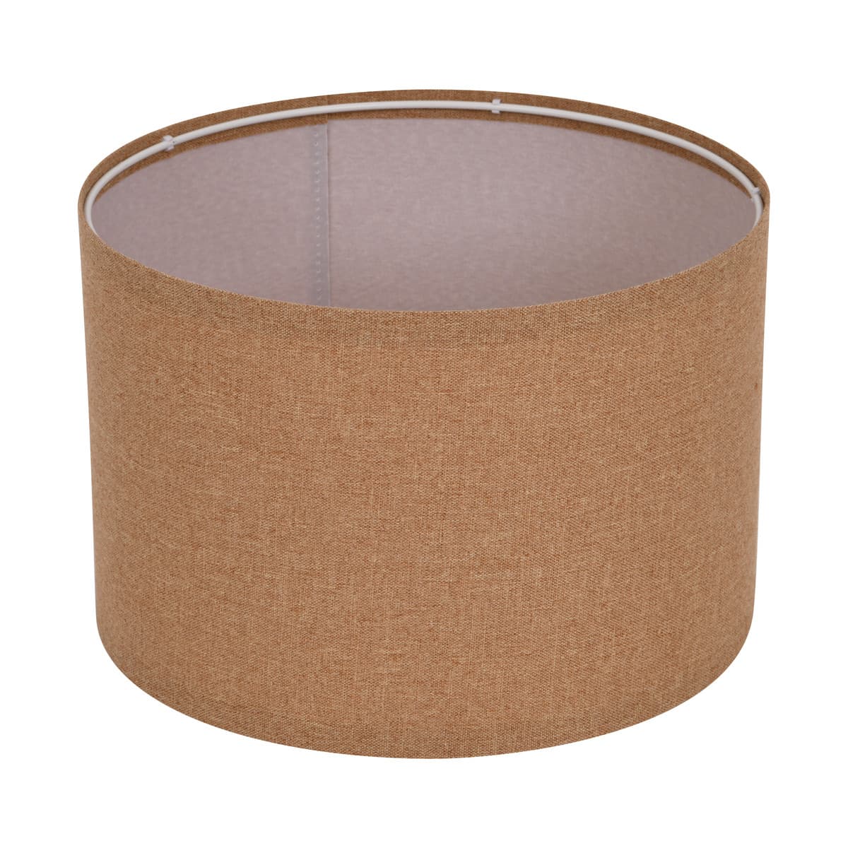 Sofia 300mm Tan Linen Drum Shade Fabric Only-img-1
